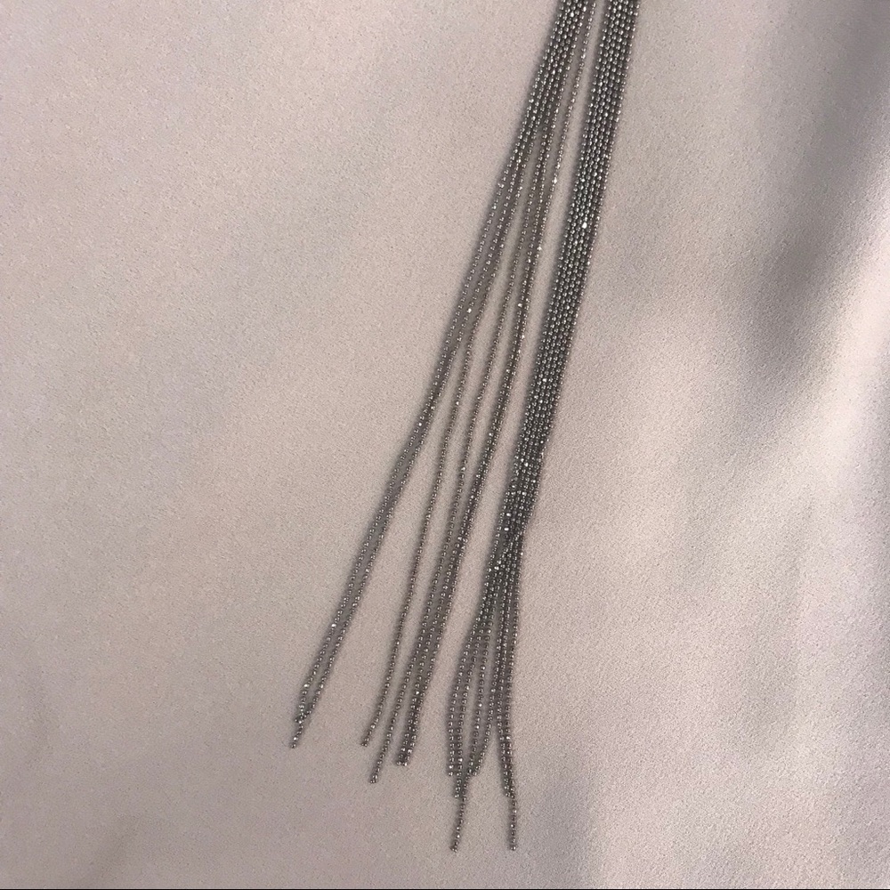 Brunello Cucinelli Silk Crepe Long Skirt W Monili - Picture 3 of 5